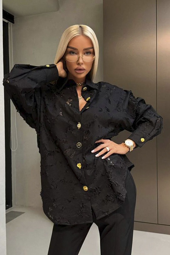 Женская рубашка Schiaparelli premium - Black