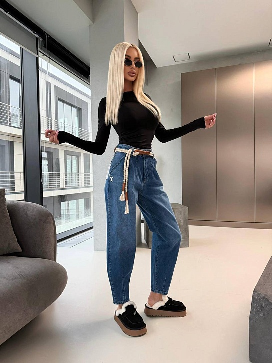 Женские синие джинсы Chloe premium