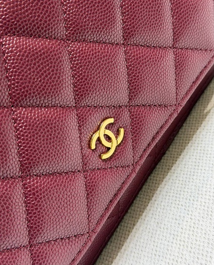 Кожаная сумка Chanel Wallet on Chain premium 19x12x4 см   