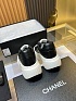 Женские кожаные кроссовки Chanel Premium - Black / White