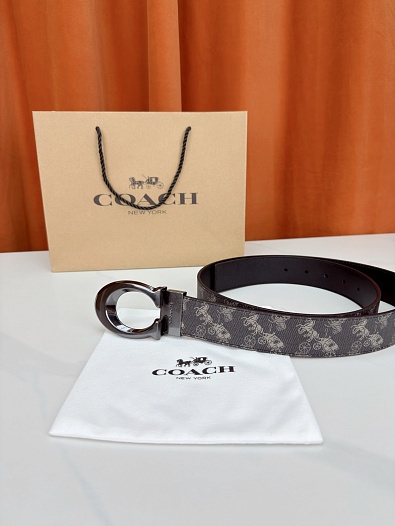 Кожаный ремень Coach premium   