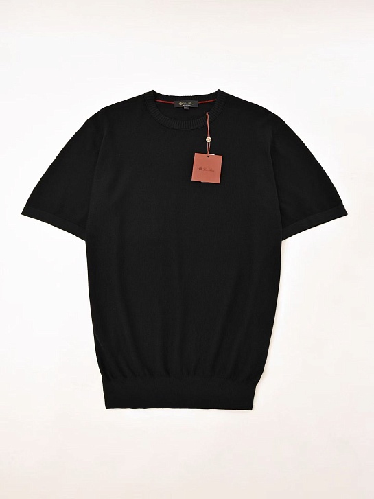 Мужская чёрная футболка Loro Piana premium
