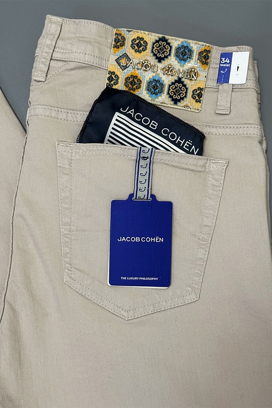 Мужские светло-бежевые джинсы Jacob Cohen straight fit