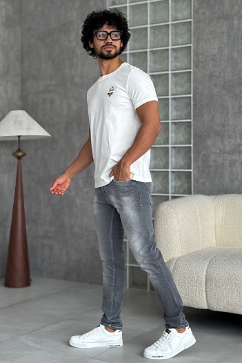 Футболка белого цвета Dolce & Gabbana bee and crown   