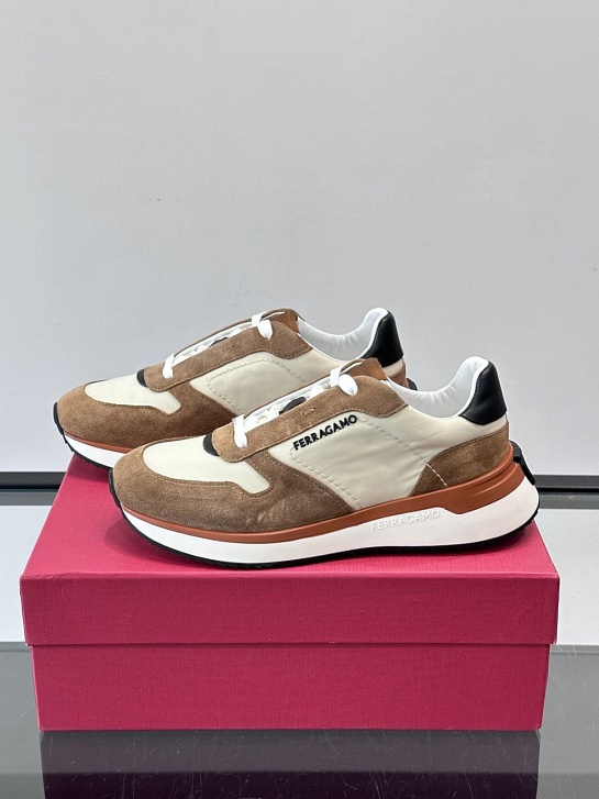 Мужские комбинированные кроссовки Salvatore Ferragamo