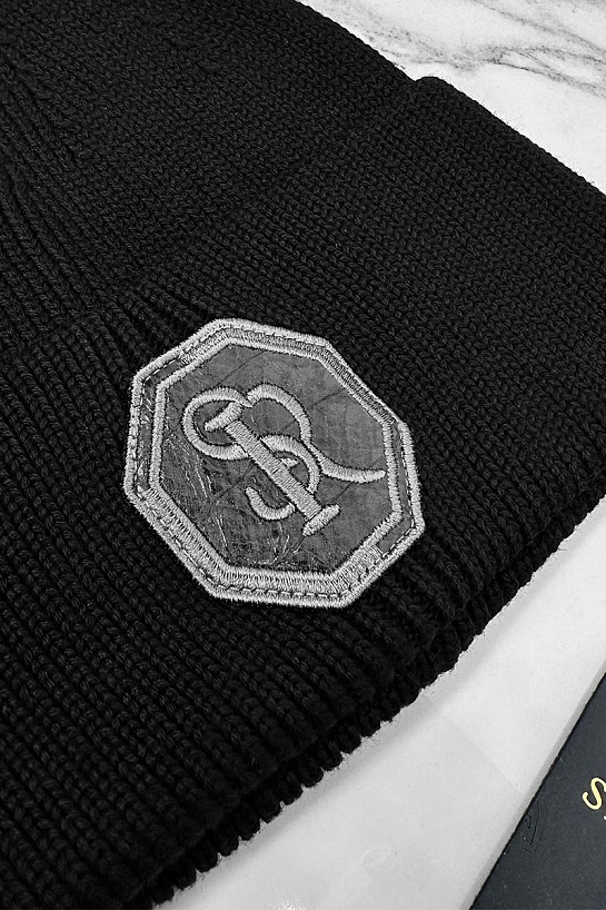 Шапка Stefano Ricci logo-embroidered - Black