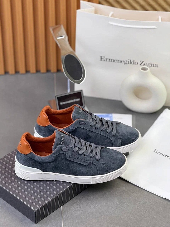 Мужские замшевые кроссовки Ermenegildo Zegna