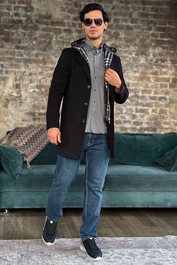 Мужское пальто Burberry London England - Black   