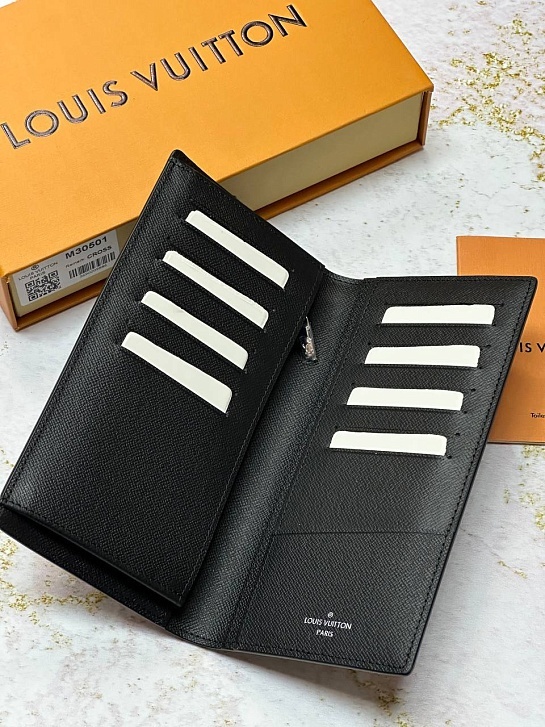 Кожаный бумажник Louis Vuitton Brazza Premium 19x2x10 см
