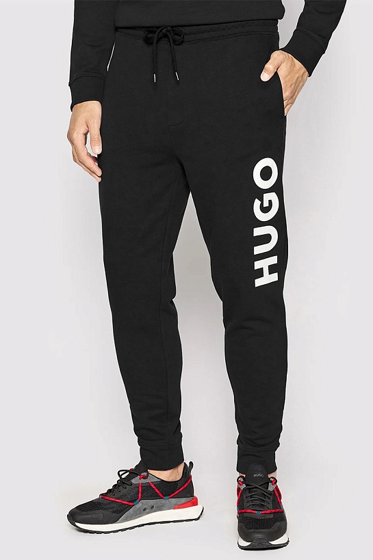 Чёрные спортивные штаны Hugo Boss Dutschi logo-print
