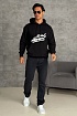 Чёрное худи Saint Laurent Paris logo-print