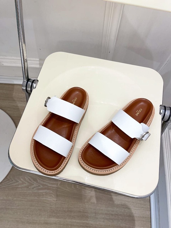 Женские кожаные шлёпанцы Celine