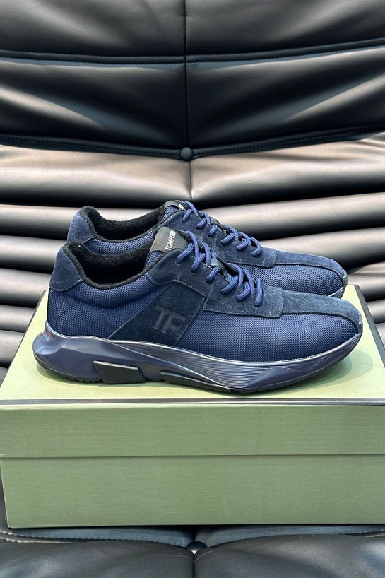 Мужские кроссовки Tom Ford синего цвета