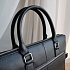 Кожаная чёрная сумка Montblanc 39x29 см