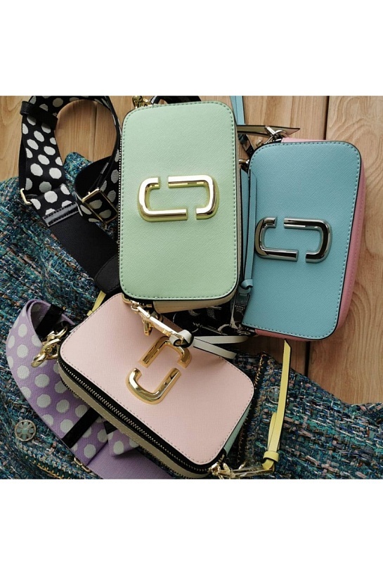 Кожаная сумка Marc Jacobs 25x16 см - Pink / Blue