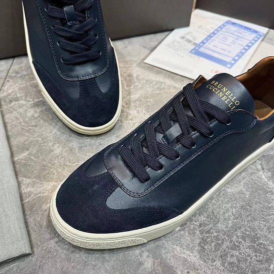 Мужские комбинированные кроссовки Brunello Cucinelli