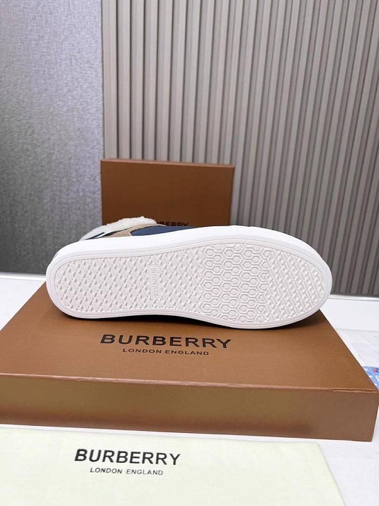 Мужские кроссовки с мехом Burberry Stevie - Navy