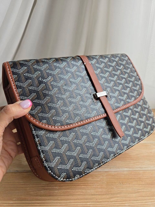 Кожаная сумка Goyard Belvedere MM 27x21 см