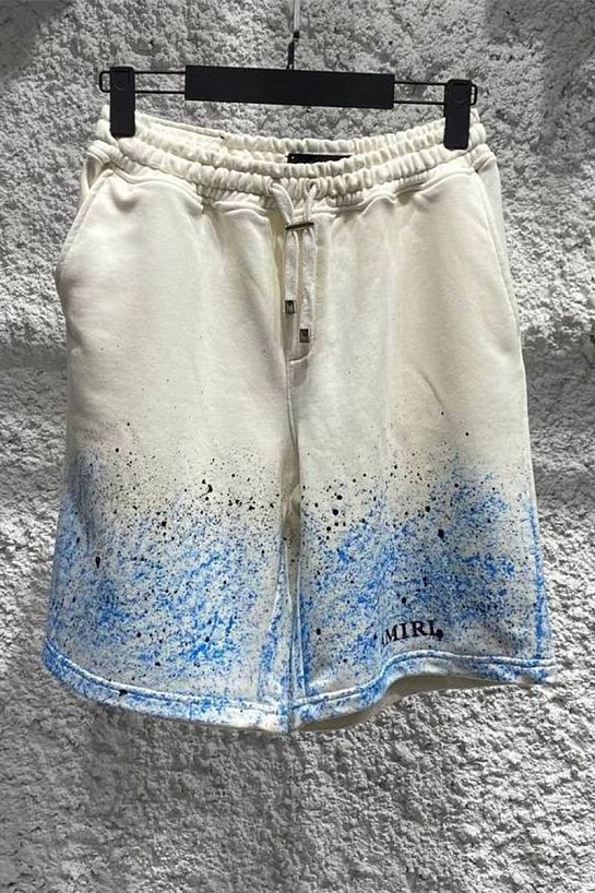 Мужские белые шорты Amiri paint splatter