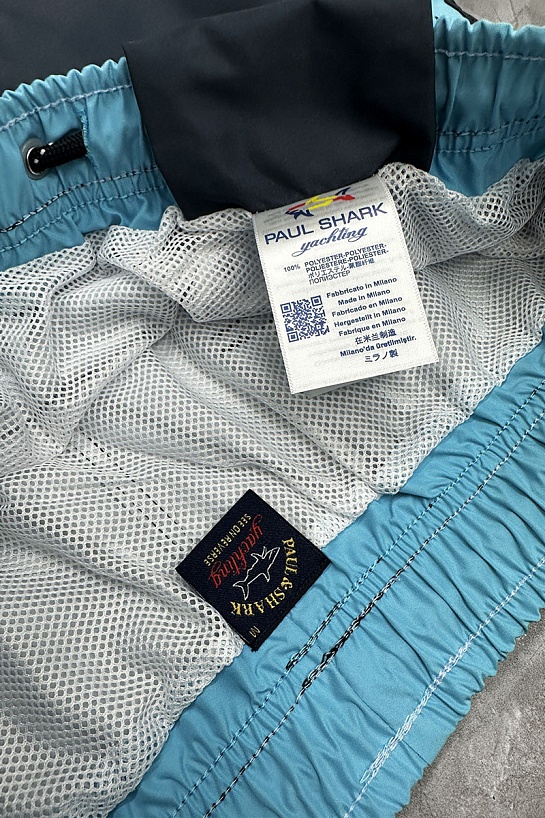 Мужские синие шорты Paul & Shark logo-patch