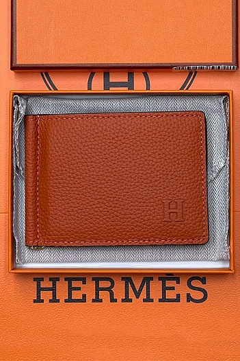 Кожаный кошелёк Hermes 11х8.5 см   