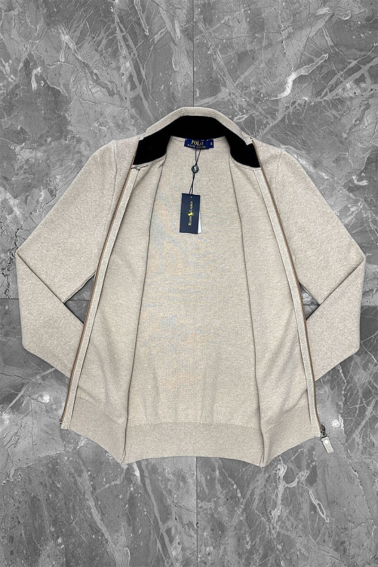 Мужская бежевая кофта Polo Ralph Lauren pony-embroidered