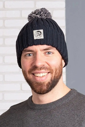 Шапка Diesel logo-patch - Navy   