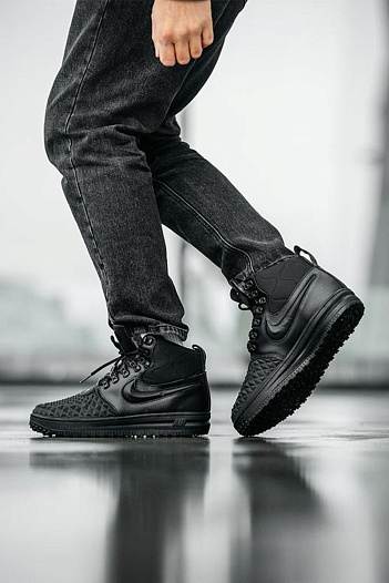 Кроссовки с мехом Nike Lunar Force 1 Duckboot - Black   