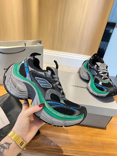 Женские комбинированные кроссовки Balenciaga Women's 10XL - Black / Green   