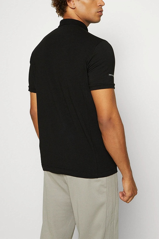 Мужское чёрное поло Emporio Armani 7 Natural Ventus