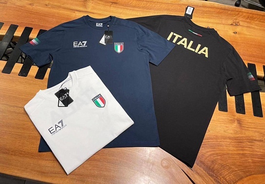 Чёрная футболка Emporio Armani 7 Team Italia