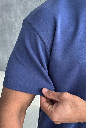 Мужская синяя футболка Loro Piana   