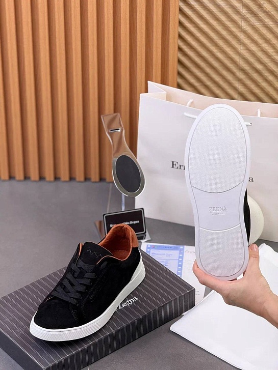 Мужские замшевые кроссовки Ermenegildo Zegna