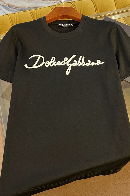 Мужская чёрная футболка Dolce & Gabbana Premium