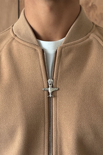 Мужской бежевый бомбер Louis Vuitton   