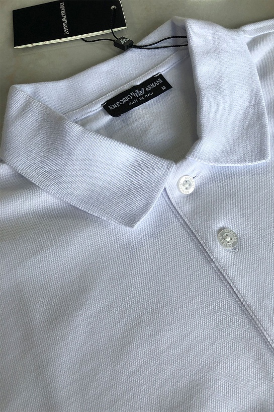 Белое мужское поло Emporio Armani 7
