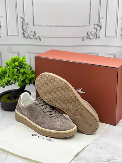 Замшевые кроссовки Loro Piana Tennis Walk - Beige   