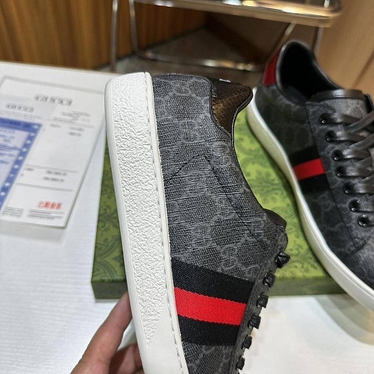 Мужские кроссовки Gucci Ace - Grey