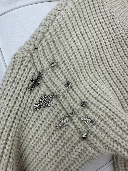 Женское бежевое платье Chrome Hearts