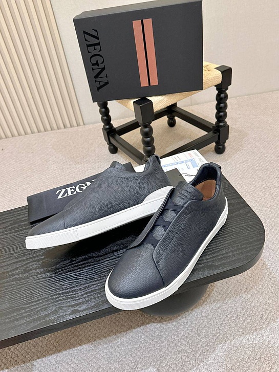 Мужские кроссовки Ermenegildo Zegna Triple Stitch - Navy