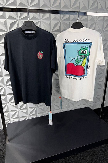 Белая оверсайз футболка Off-White Apple   