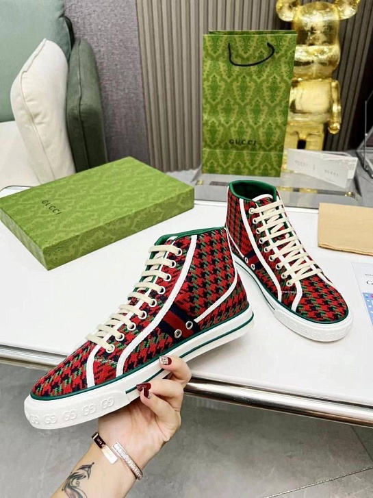 Мужские кроссовки Gucci Tennis 1977 high-top - Red