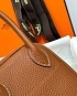 Женская кожаная сумка Hermes Lindy Premium 26x18x13 см - Brown