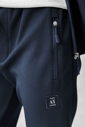 Спортивные штаны Armani Exchange logo-patch - Navy   