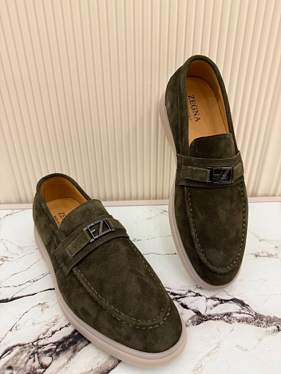Мужские замшевые лоферы Ermenegildo Zegna   