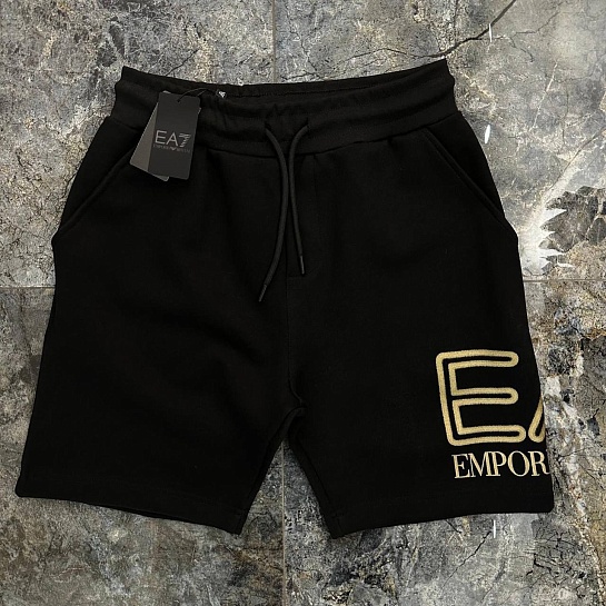 Мужские чёрные шорты Emporio Armani 7