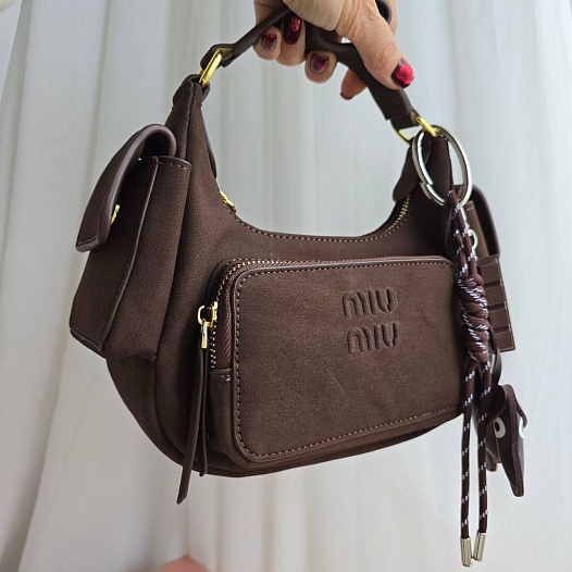 Женская замшевая сумка MIU MIU 21x12 см (2 расцветки)   