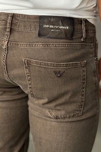 Мужские джинсы Emporio Armani slim fit - Brown   