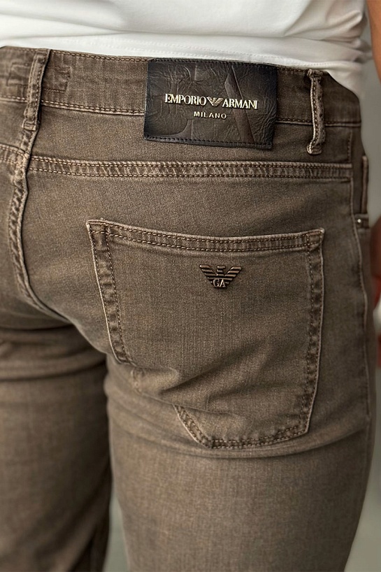 Мужские джинсы Emporio Armani slim fit - Brown