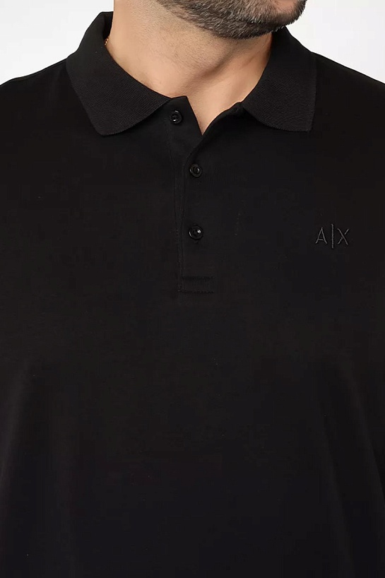 Поло с длинным рукавом Armani Exchange logo-embroidered